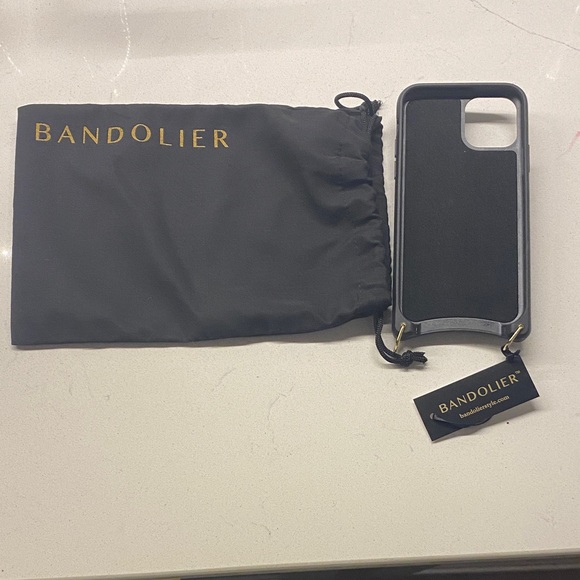 Bandolier Black Phone Case with Gold Accents - Picture 1 of 3